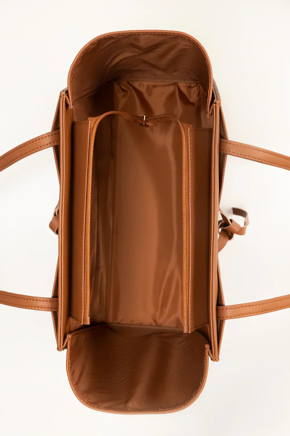 Tan Structured Shoulder Bag