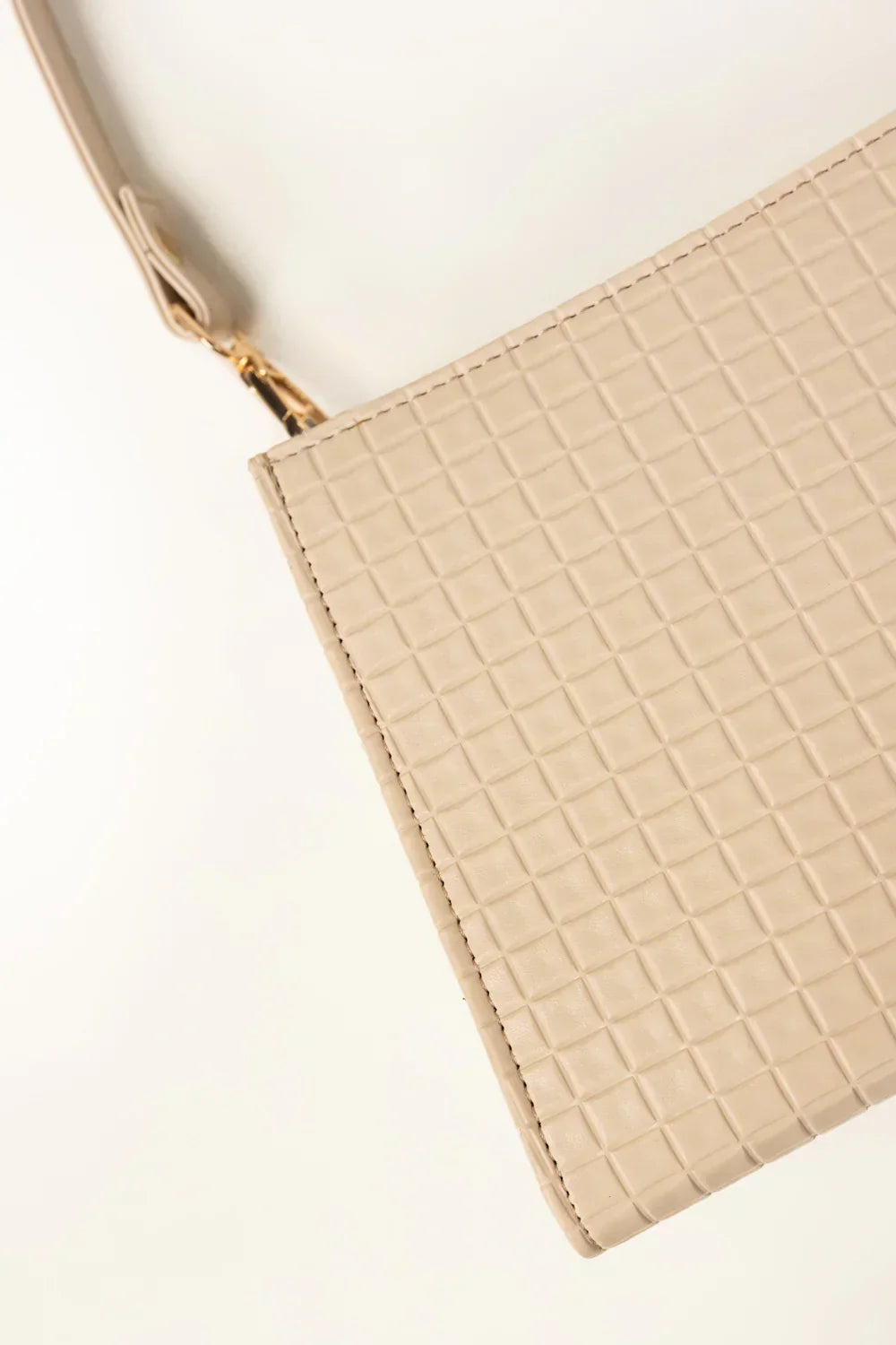 Boxed Beige Shoulder Bag