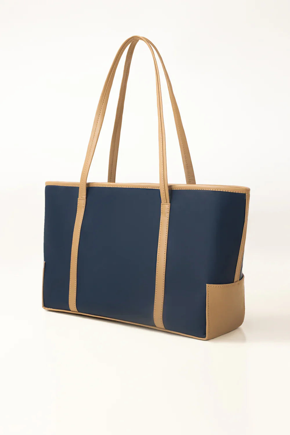 Navy Contrast Shoulder Bag