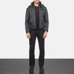Men's Alps Quilted Black Windbreaker Jacket