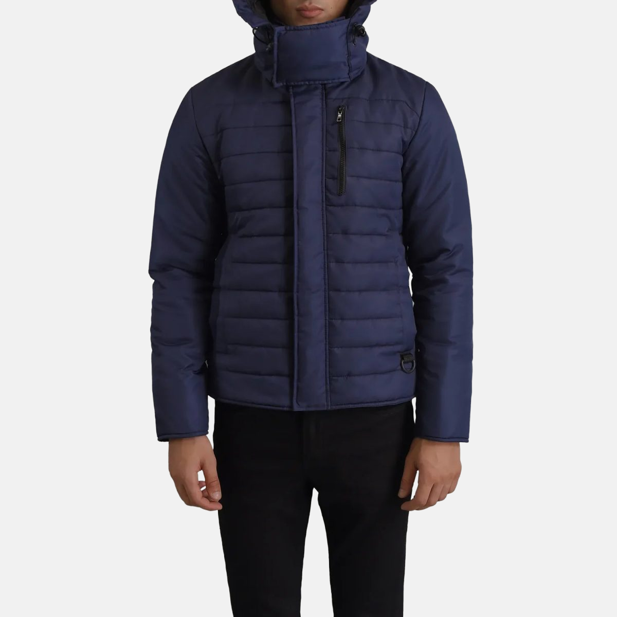 Men's Malcolm Blue Hooded Puffer Jacket