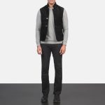 Men's Tony Black Suede Leather Vest