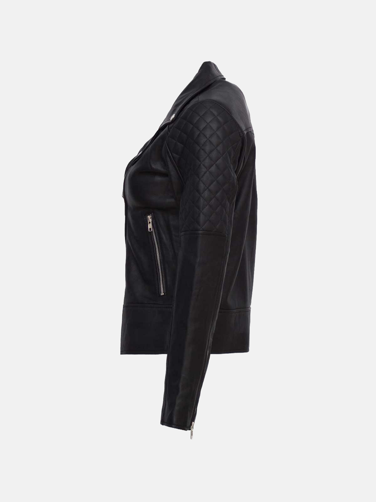 Women's Elegant Black Leather Jacket