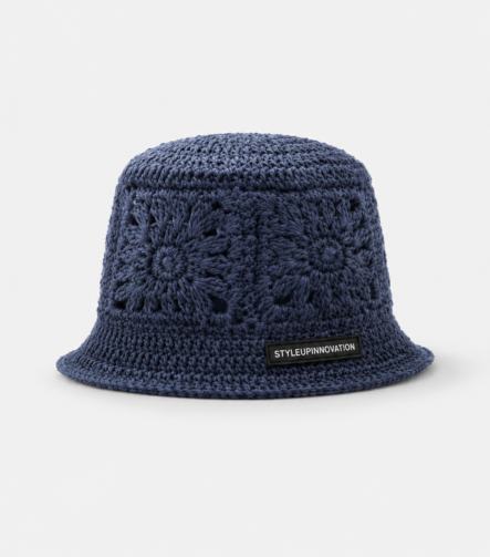 STYLEUPINNOVATION Midnight Crochet Bucket Hat